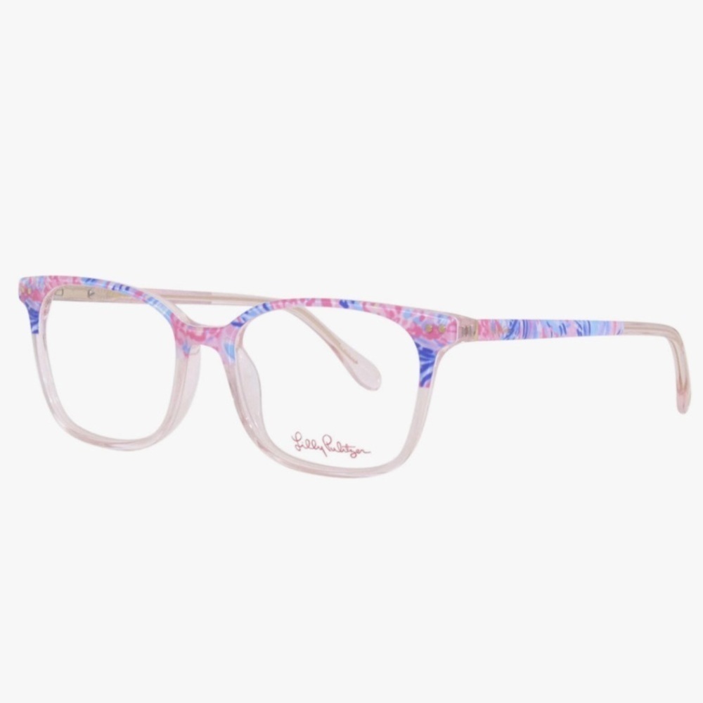Lilly Pulitzer Alexa Eyeglass Frames Fan Sea Pants Pink Blue